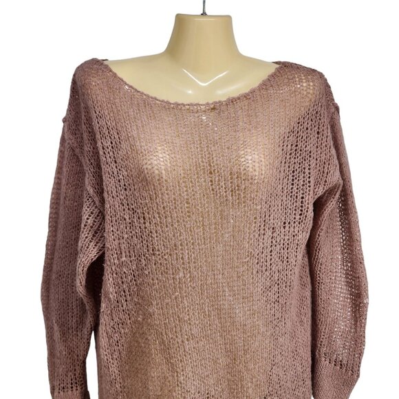 Free People Womens Mohair Loose Knit Sweater In Dusty Pink - Picture 4 of 10